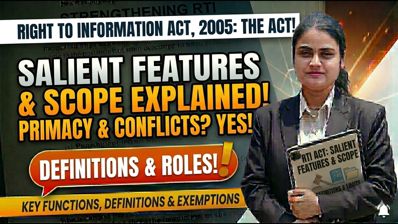 Salient Features and Scope of the Right to Information | RTI | College Tutor Law