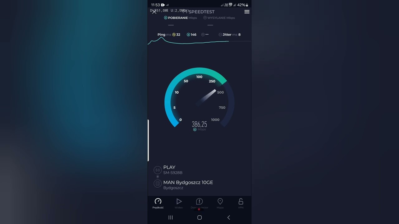 Mobile Vikings / Play - Speed Test - Test prędkości internetu mobilnego - Tuchola Centrum