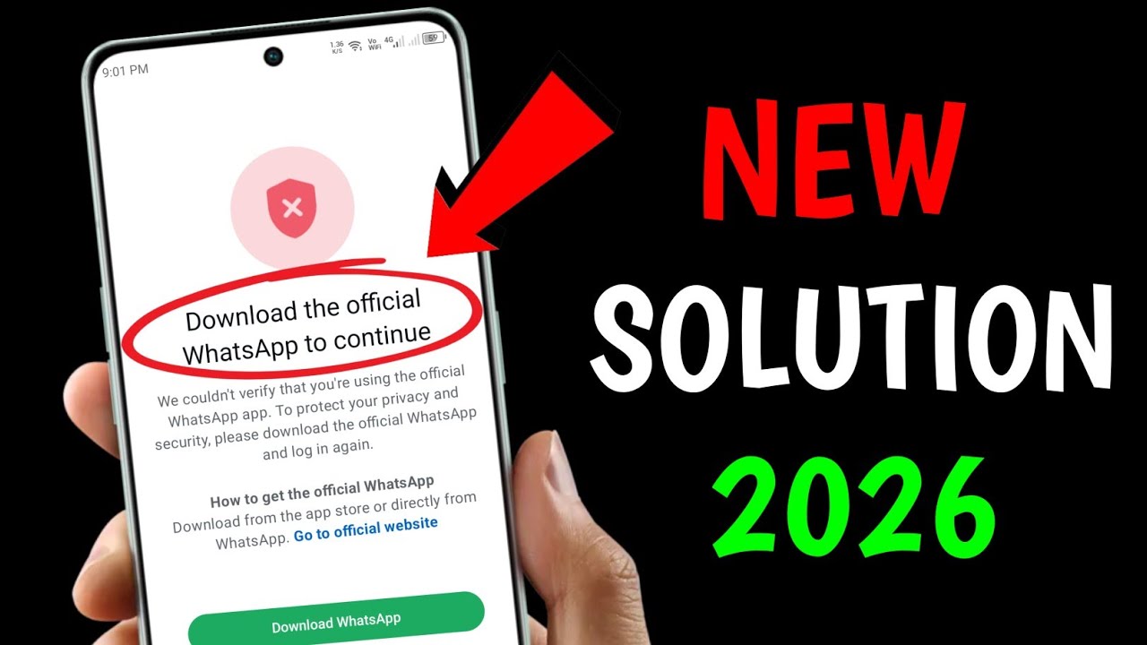 Download the official Whatsapp to Continue Problem New Solution 2026 || Whatsapp Login New 2026