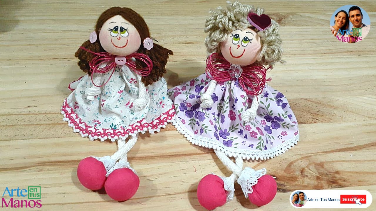 🔴Cómo Hacer MUÑEQUITAS de tela, FÁCILES y económicas con Arte en Tus Manos