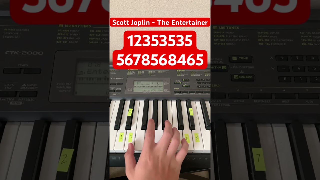 How To Play The Entertainer By Scott Joplin | Easy Piano Tutorial #shorts #pianotutorial