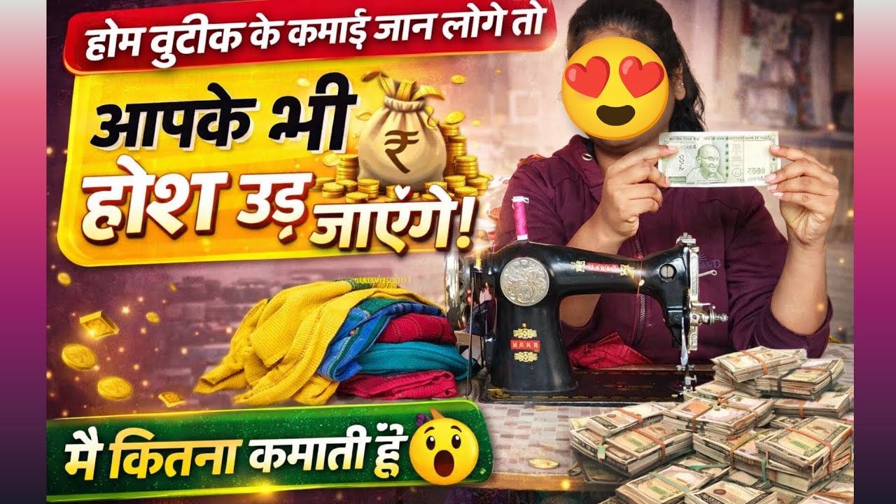 🤑एक दिन में मैं कितना कमाती हूं 😲 | होम बुटीक का काम कैसे करें? | Work from home | Home boutique 