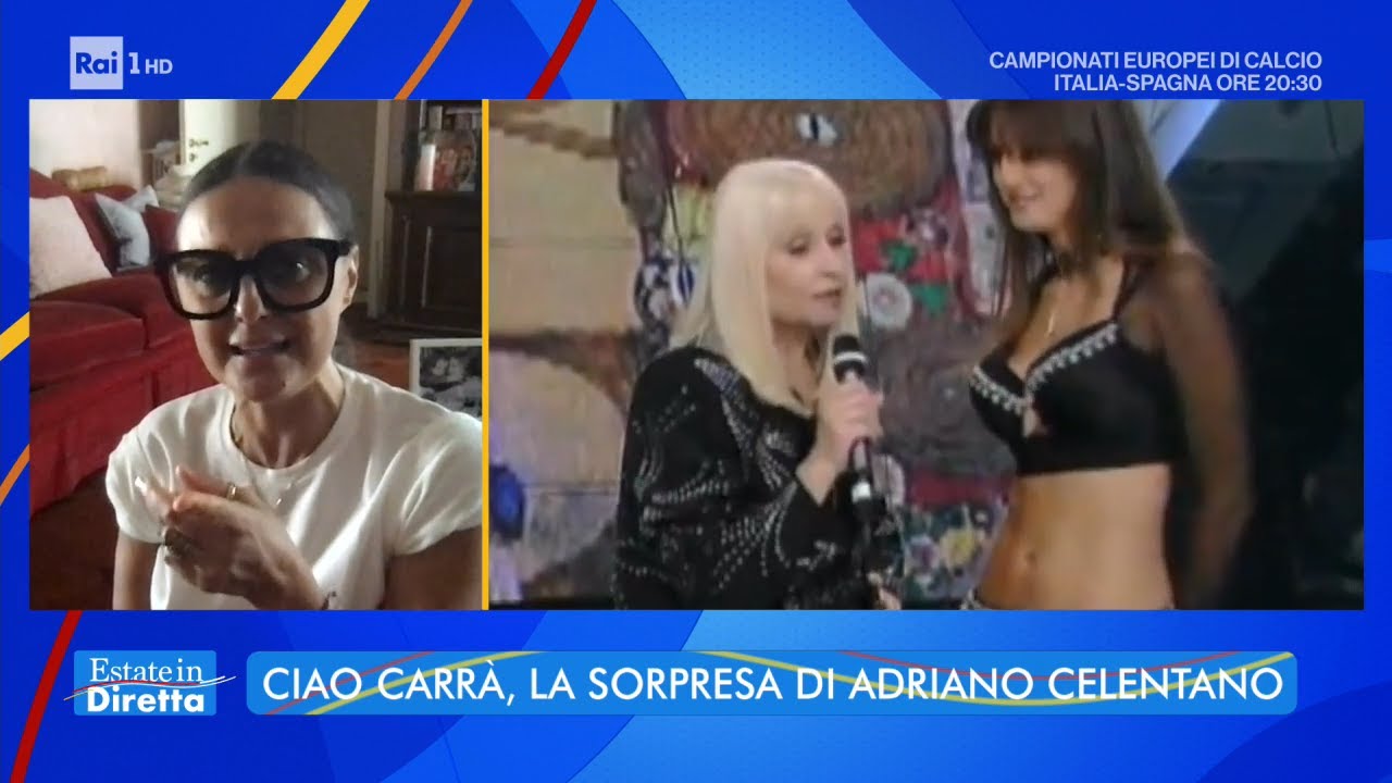 La sorpresa di Adriano Celentano a Raffaella - Estate in Diretta 06/07/2021