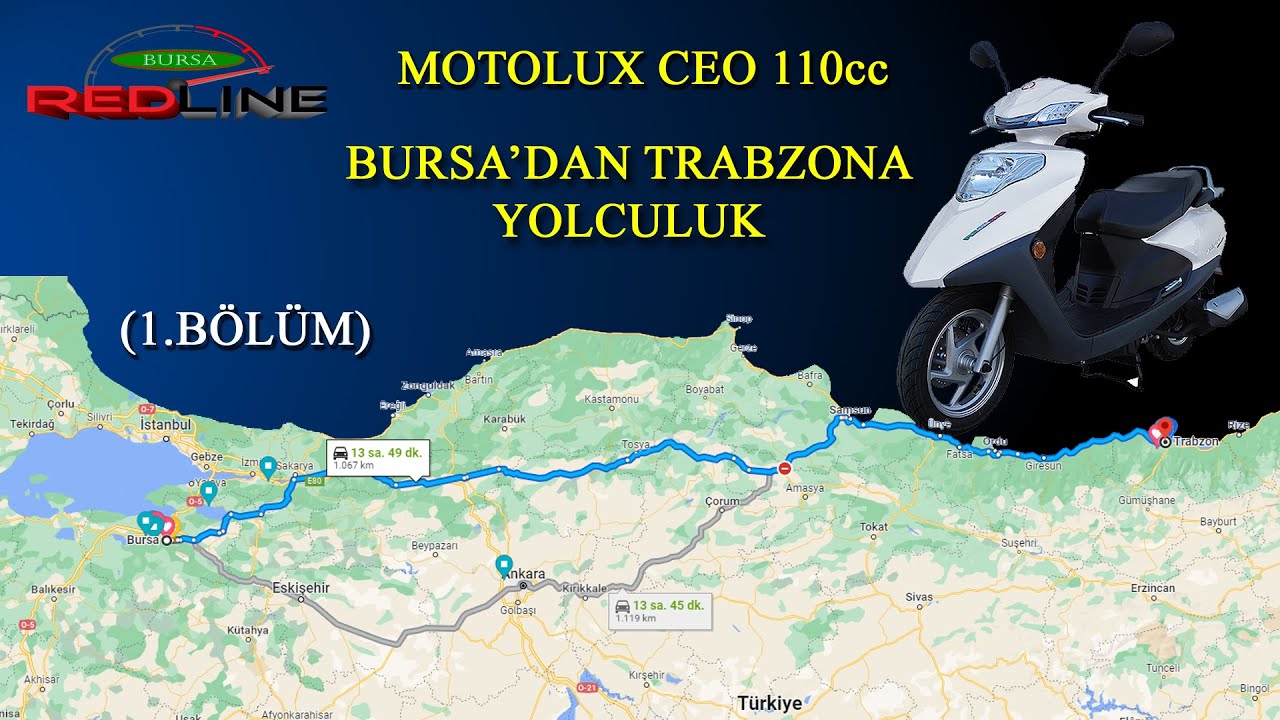 Motolux CEO 110cc ile Bursa Trabzon Yolculuğu | CEO 110cc ile Uzun Yol Yapılırmı