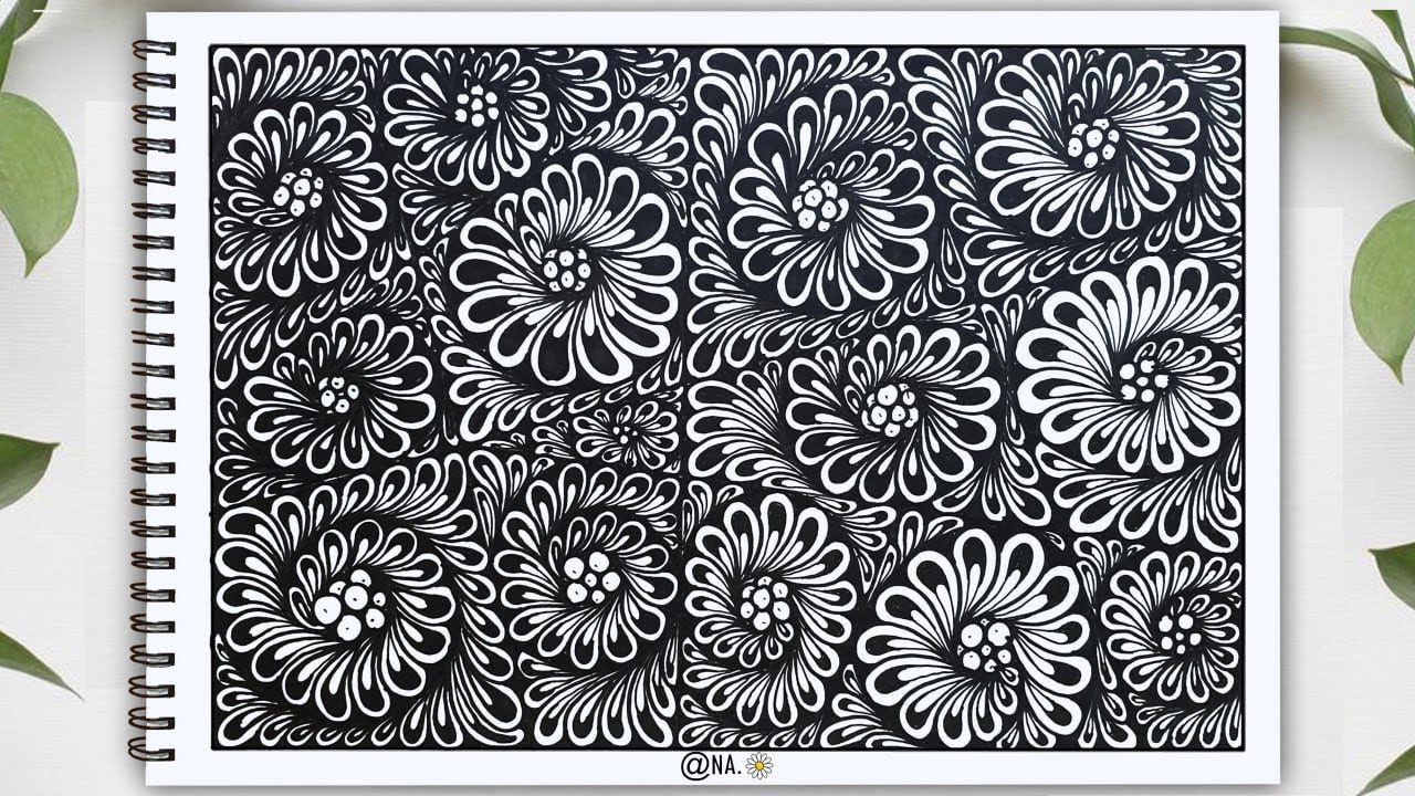 How To Draw Doodle Pattern For Beginners || Zentangle Pattern