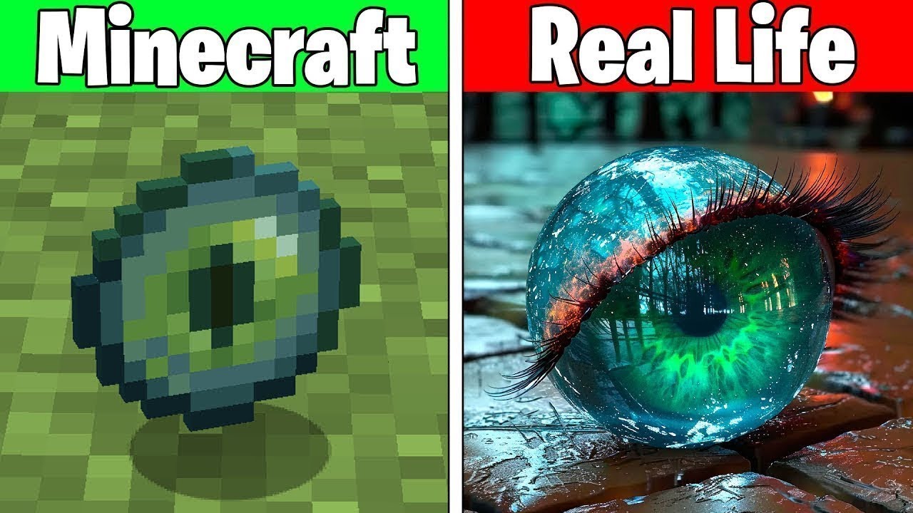 Real Life vs Minecraft | Realistic Minecraft, Water, Lava, Slime, Fire, Villager #676