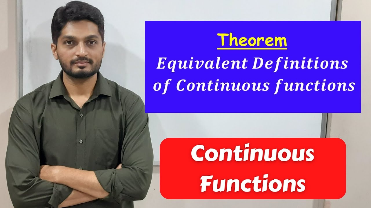 Equivalent Definitions of continuous function| L3 | TYBSc Maths | Continuous Functions @ranjankhatu