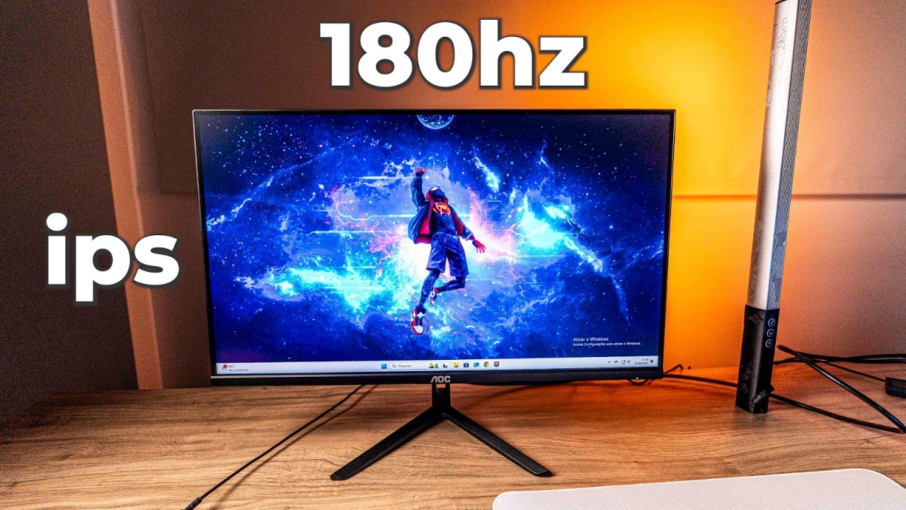 por R$699 esse é o Melhor Monitor 180hz e IPS Custo Benefício !!!! AOC 24G30E