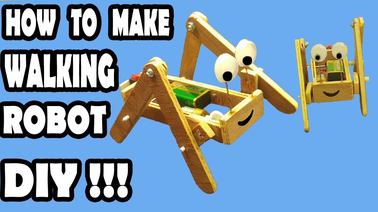 DIY - DC MOTOR ROBOT Walking Robot - HOW TO MAKE