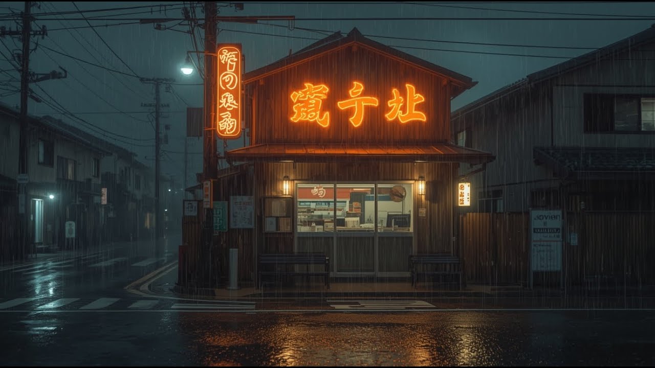Japanese Night Rain Lofi — Cozy Street Ambience for Deep Sleep