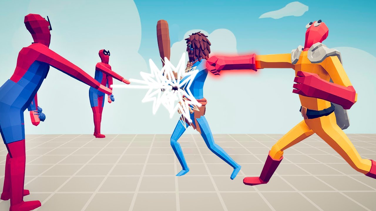 ONE PUNCH MAN + 2x SPIDERMANS WEBS | TABS Totally Accurate Battle Simulator