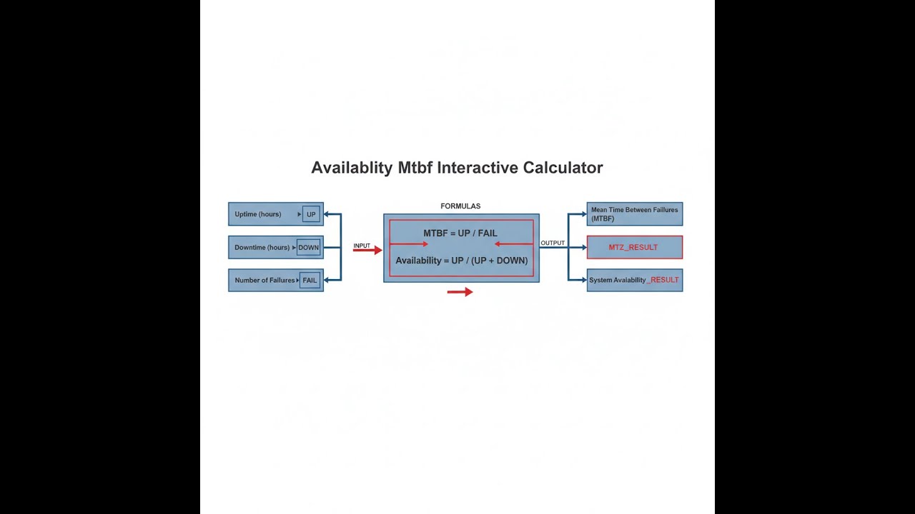Availability MTBF Interactive Calculator - Instructions Video