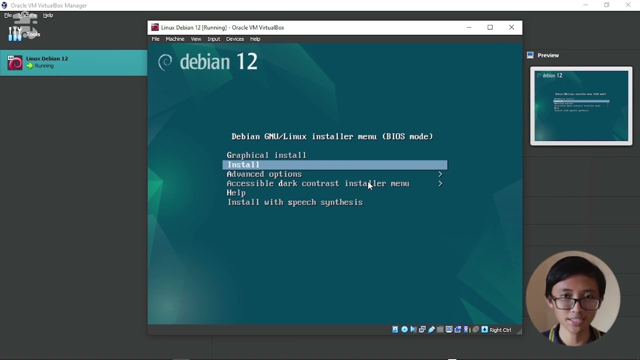 Install Sistem Operasi Linux Debian 12 di Virtual Box 7.0