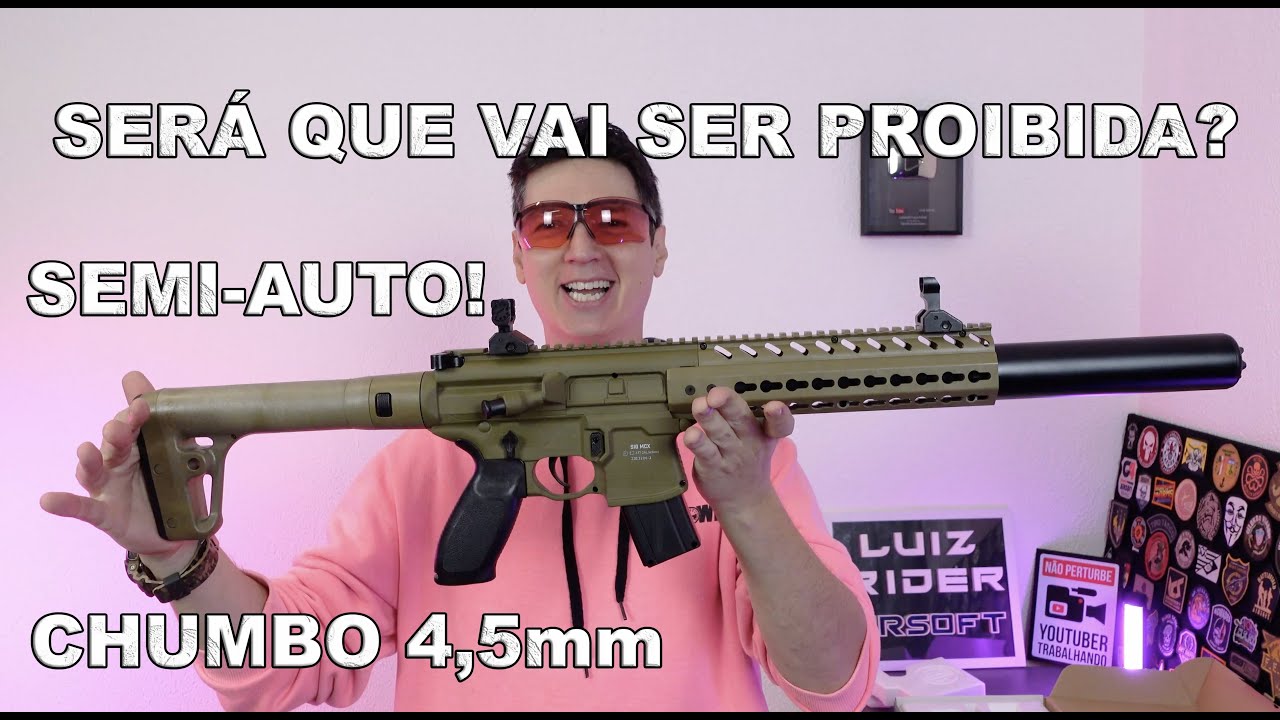 ARMA LONGA DE CHUMBO SEMI AUTO EXISTE! SIG MCX Co2 AIR RIFLE 4,5mm
