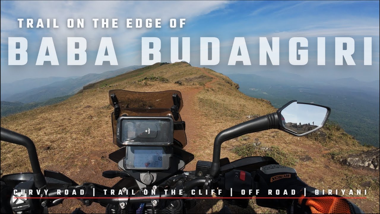 Trail along the edge of Baba Budangiri peak | KTM Adventure 390 Off-road | Solo | Dangerous trail