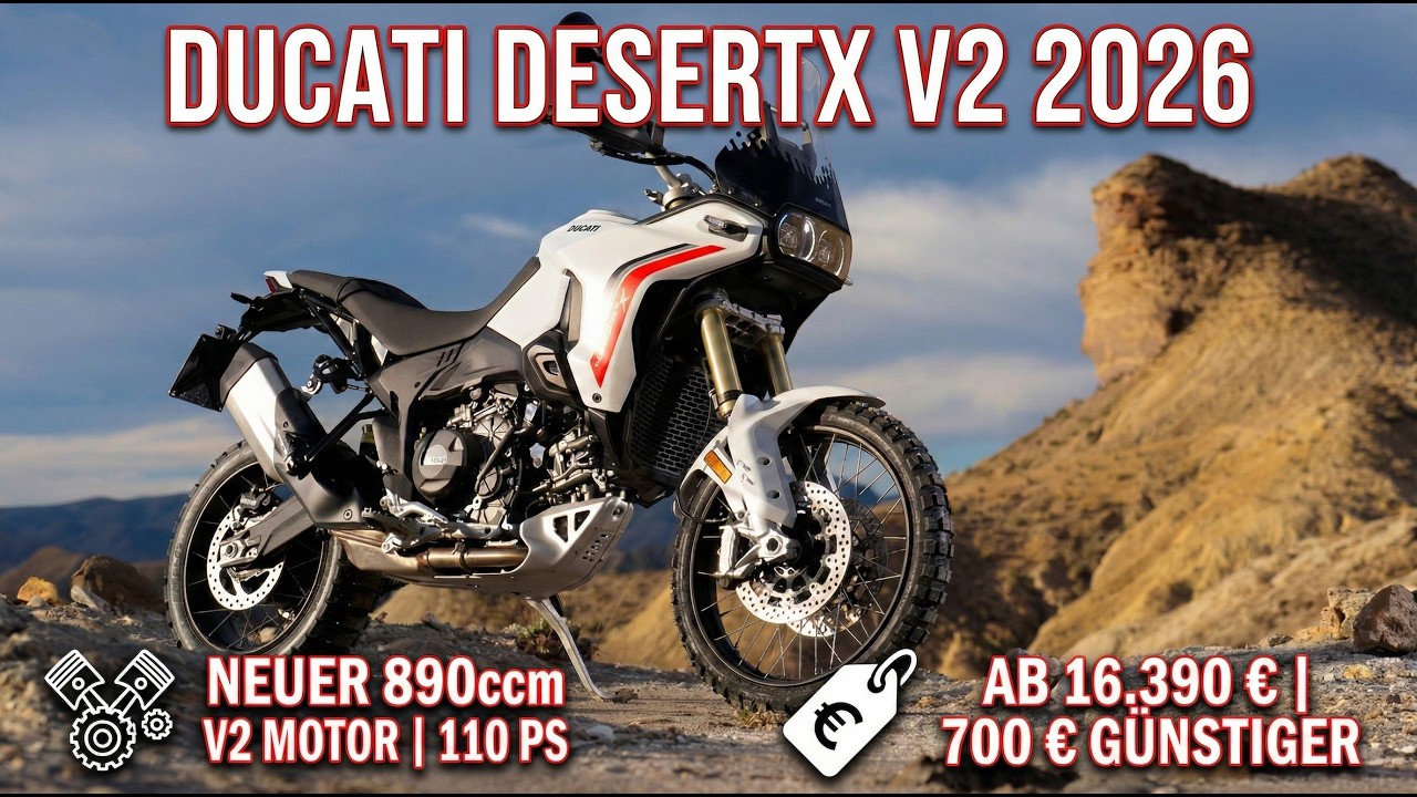 2026 Ducati DesertX V2 – Alle Infos zur neuen Enduro