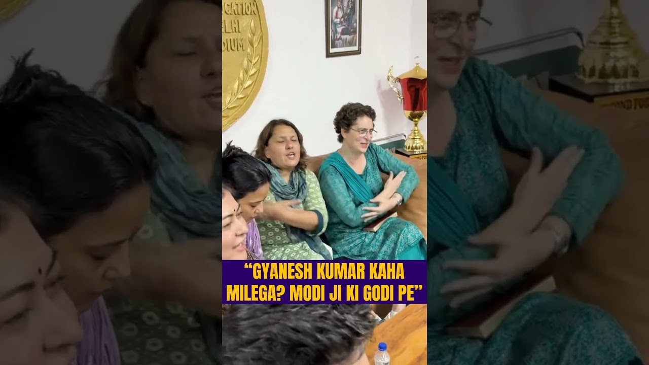 Priyanka Gandhi & Opposition MPs Mock Gyanesh Kumar & Modi After Getting Detained