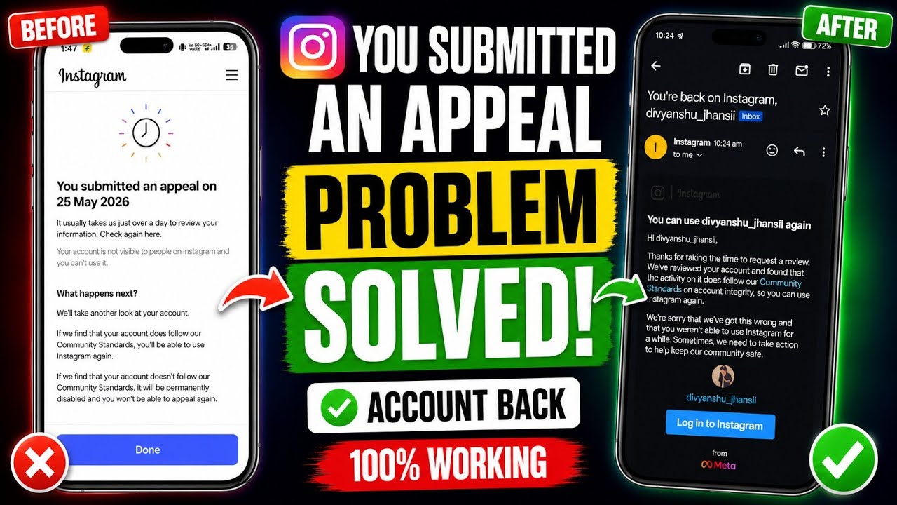 you submitted an appeal instagram problem solve 2026 | Instagram you submitted an appeal