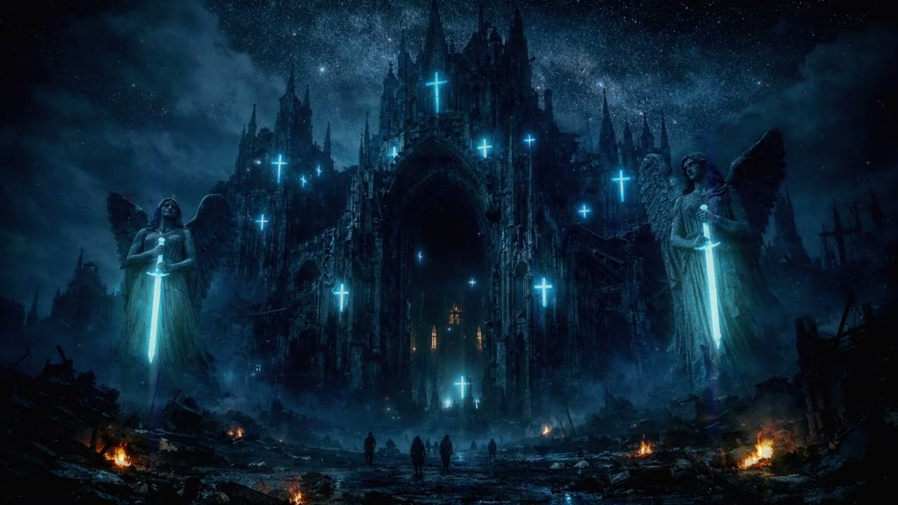 Dark Ambient for Sleep † 3 Hours 🏛 The Cathedral of Blue Crosses (Dark Fantasy Ambient Music) F0016