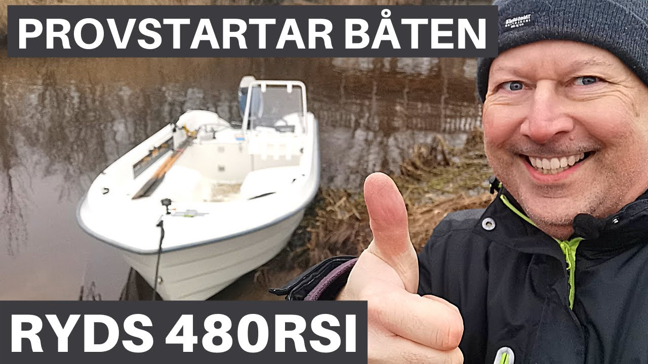 Provar att starta fiskebåten efter hösten | Ryds 480 RSI | Yamaha 30 utombordare