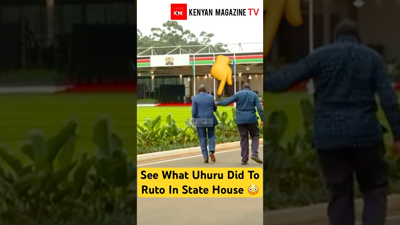 President Ruto and former president Uhuru Kenyatta fan moments today after meeting in State House