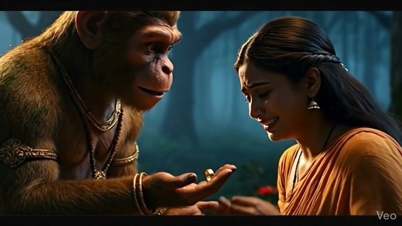 अशोक वाटिका में हनुमान–सीता संवाद #trending #emotionalstory #hanuman #ramayan #shortsvideo
