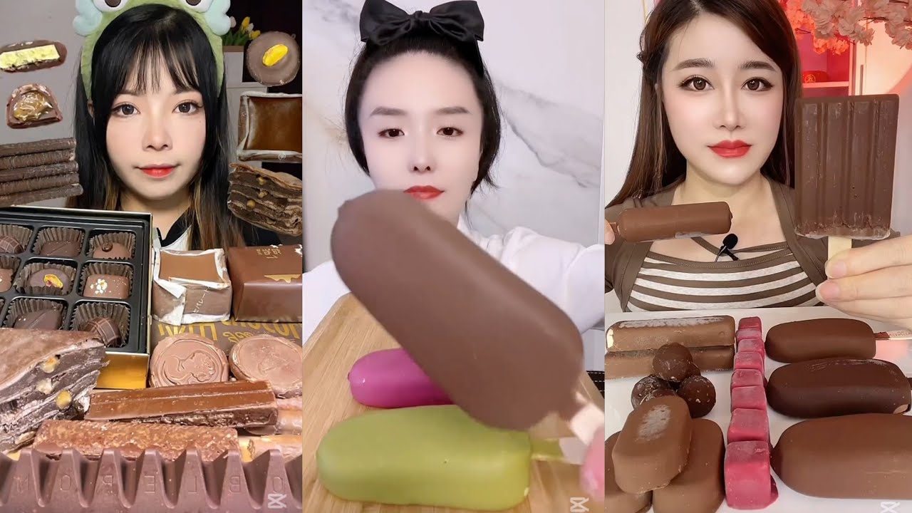 Magnum 🩷chocolate 🍫 ice cream 🍨 chocolate bars🤤Magnum😋mini ice cream 🍨 ASMR eating icecream mukbang 