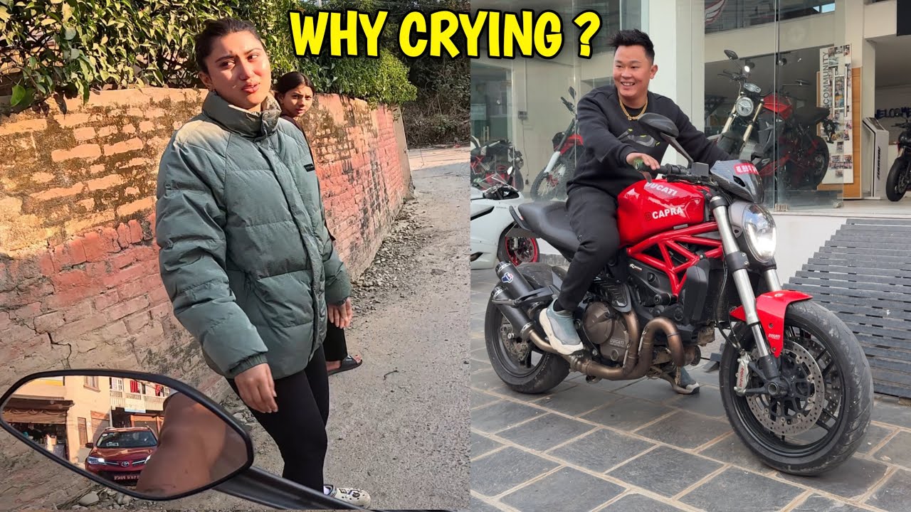 WHY IS ALISHA CRYING ? / DUCATI MONSTER 821 / ​⁠@rajkumarthapamagar32