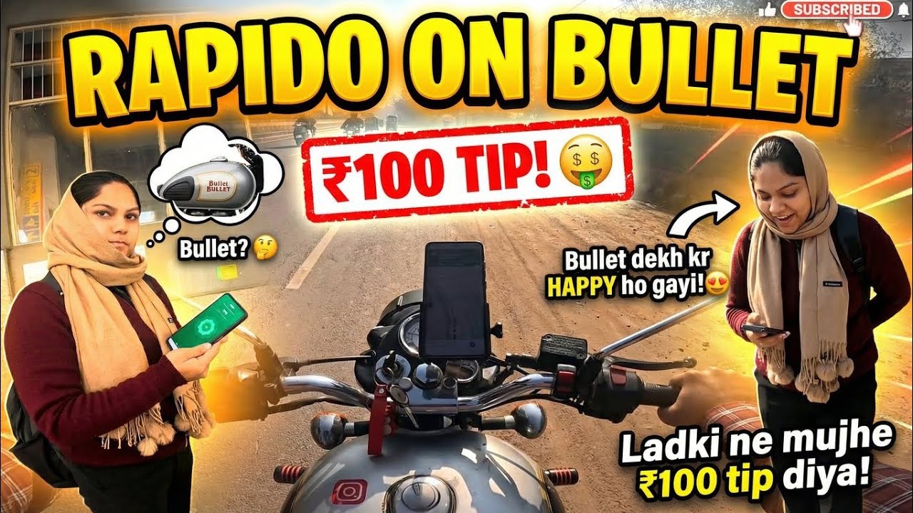 Rapido Ride on Bullet 🔥 Real Customer Reaction + Real Earnings! Rahul jha Motovlog #Rapido