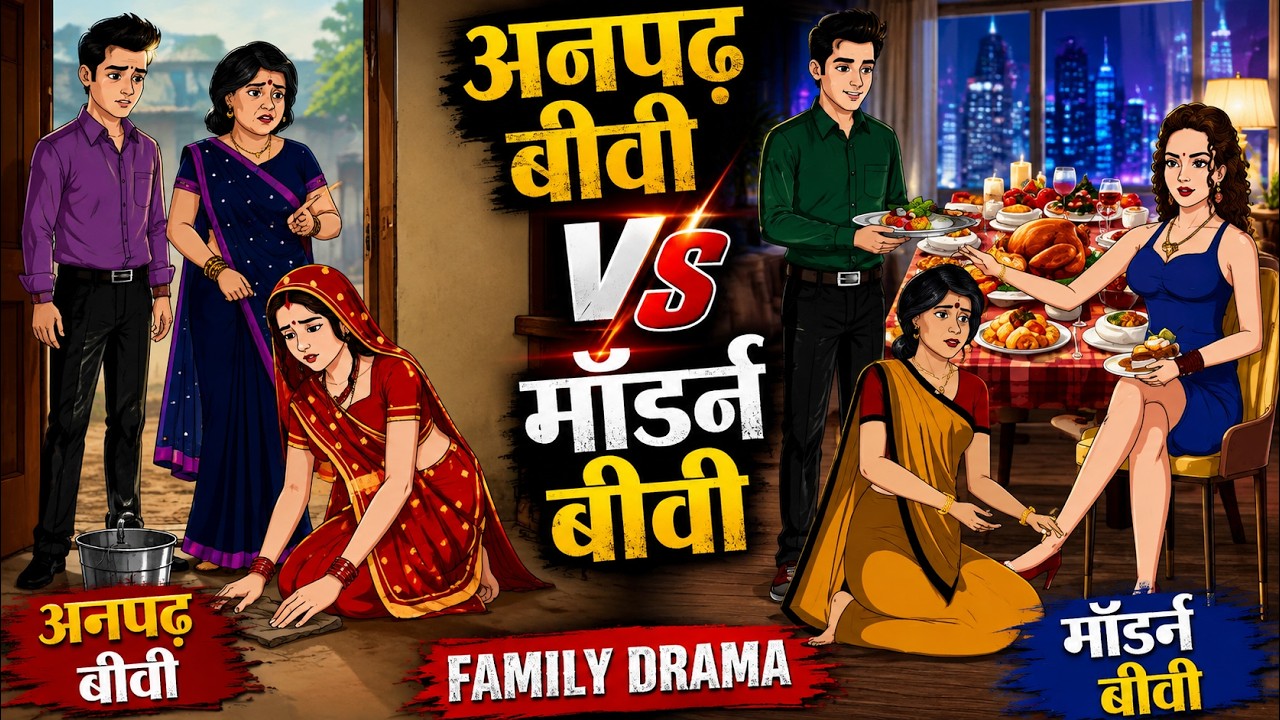 अनपढ़ बीवी VS मॉडर्न बीवी | Anpadh Biwi Vs Morden Biwi | Saas Bahu | Kahaniya | Kaka Tv