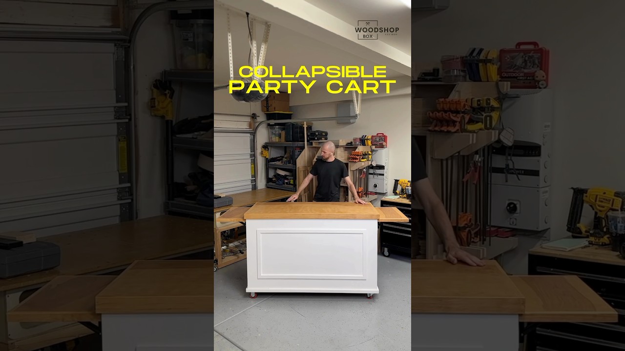 Mobile Event Cart build, fully collapsible party cart / coffee cart / mobile bar / ice cream cart