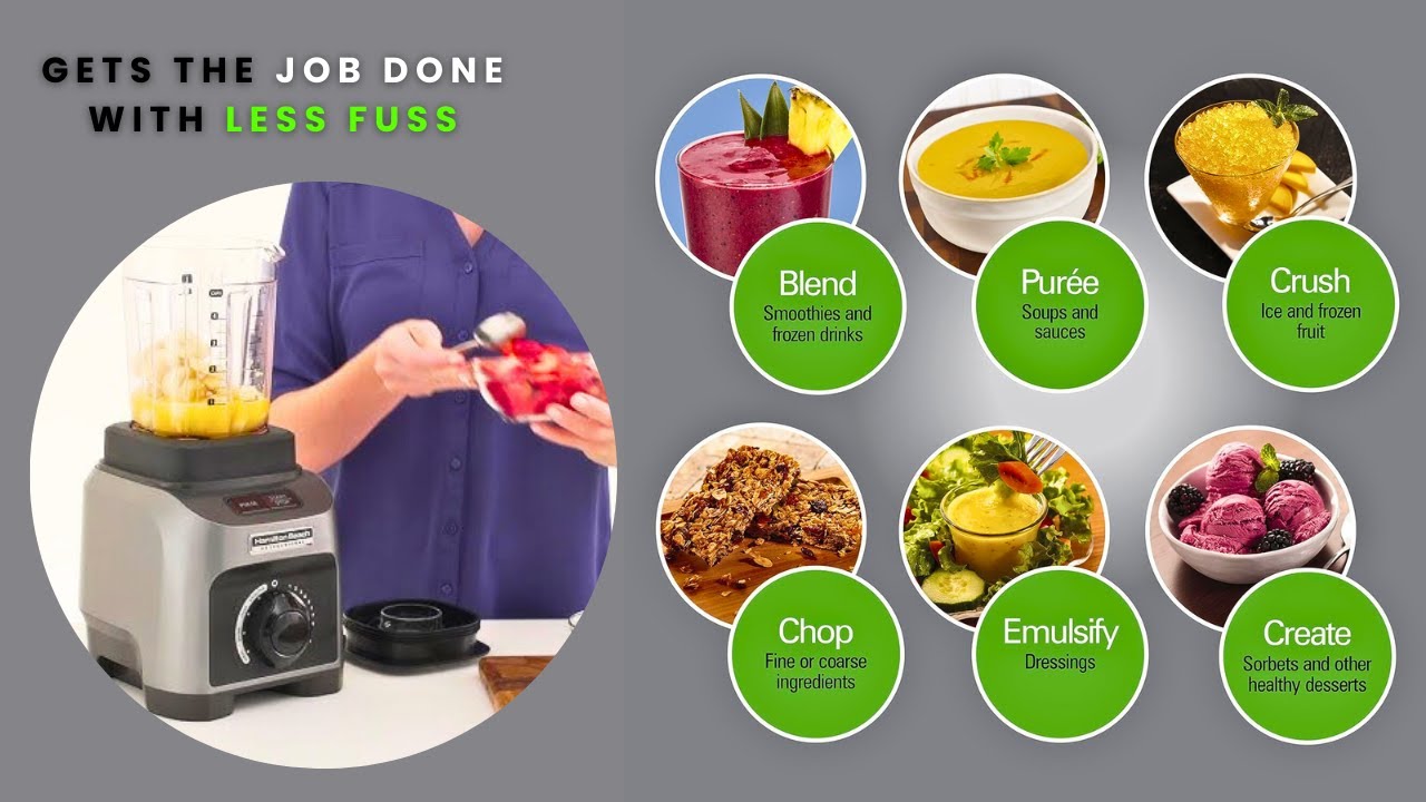 Hamilton Beach Professional Quiet Shield Blender | Blender for Puree, Ice Crush, Shakes & Smoothies