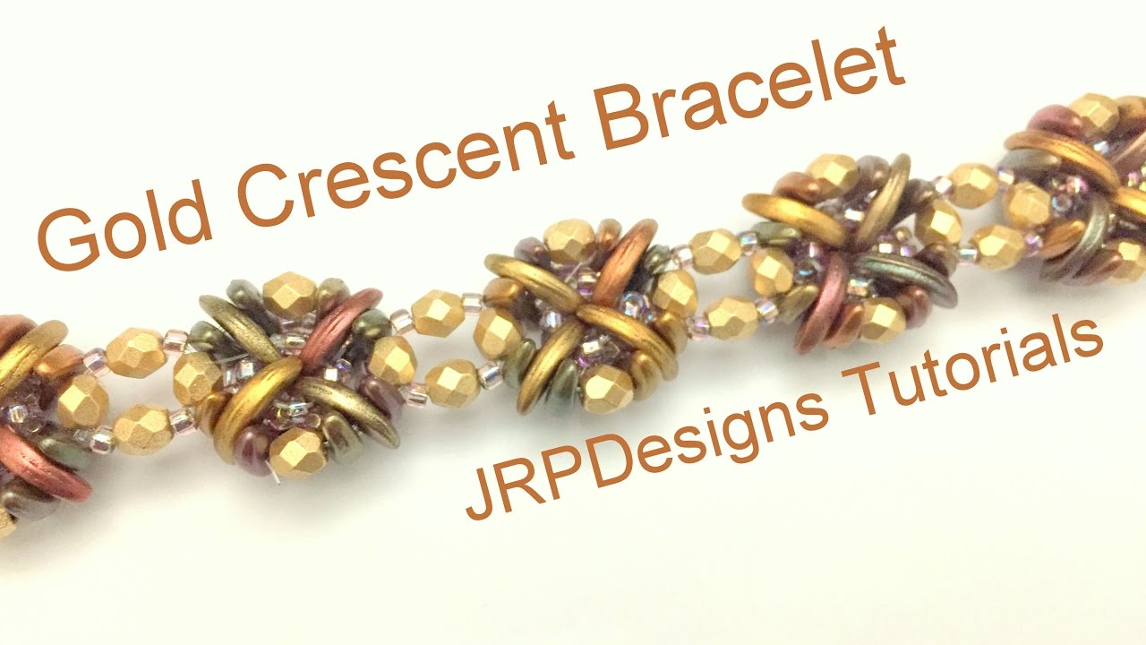 Gold Crescents Bracelet--Intermediate left hand tutorial