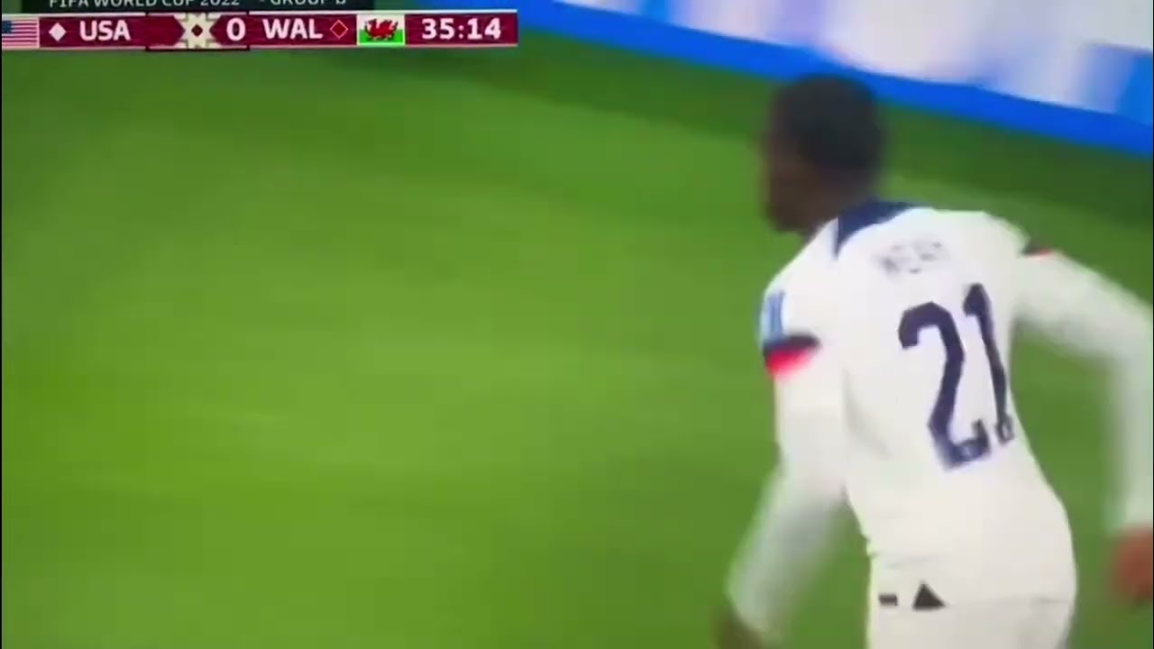 Tim Weah goal vs Wales World Cup