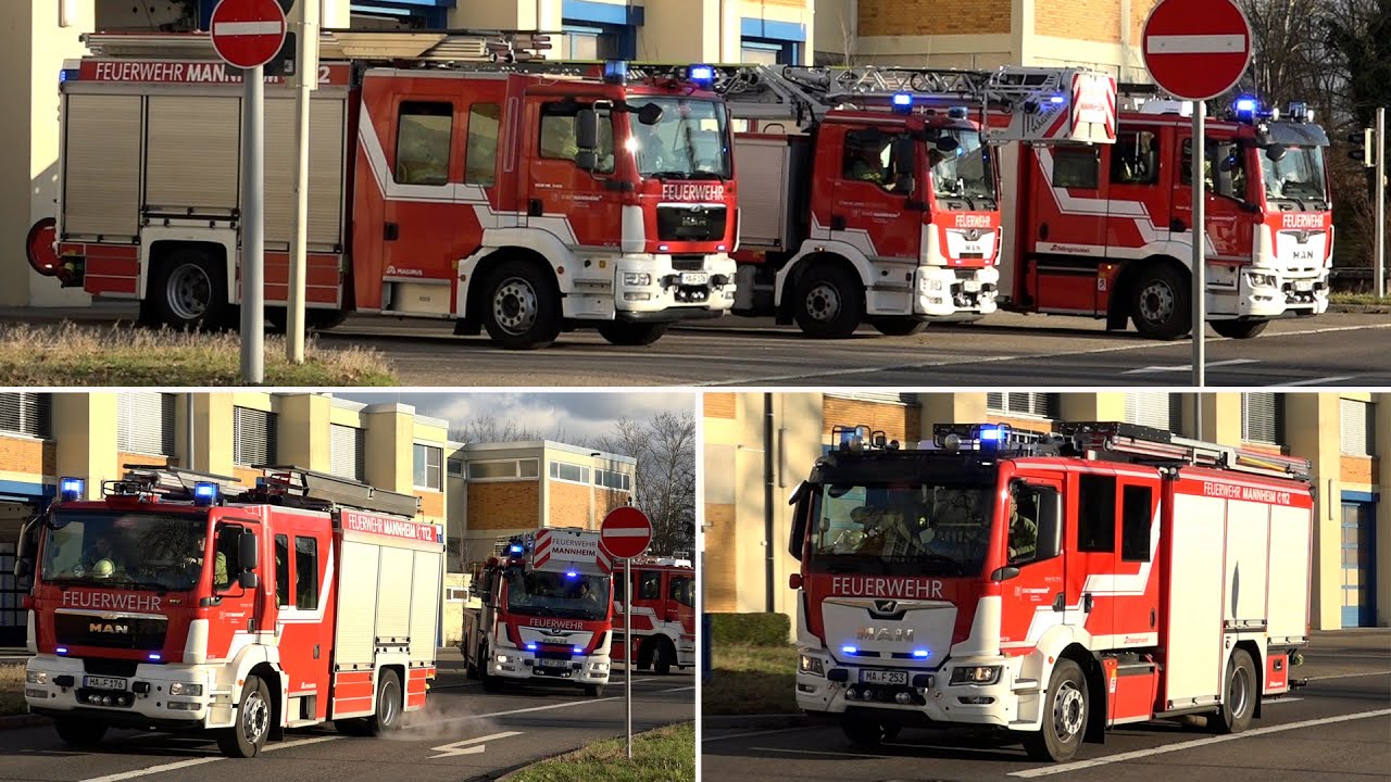 [Gong + Durchsage] MAN-Löschzug BF Mannheim FW Süd
