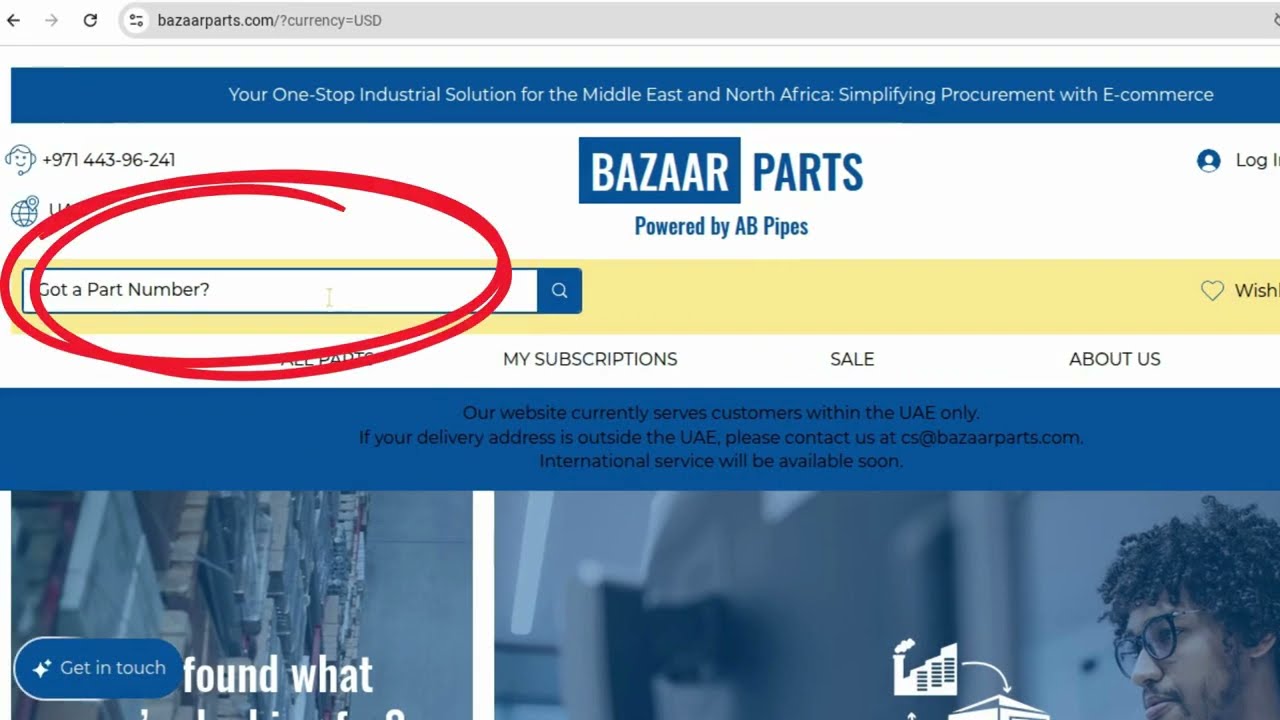Search Industrial Parts by Part Number | BazaarParts Platform Guide