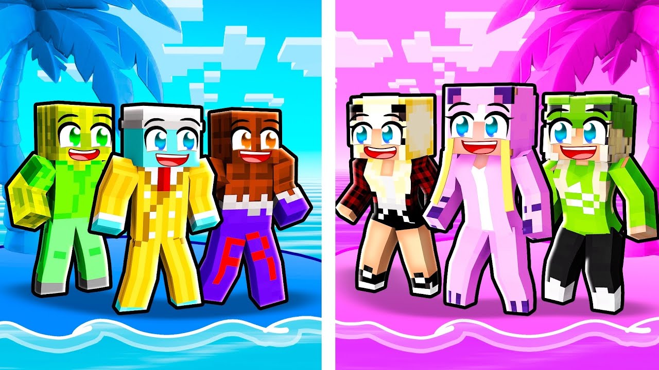 JUNGS Insel vs. MÄDCHEN Insel! 🌸 Minecraft Freunde 3