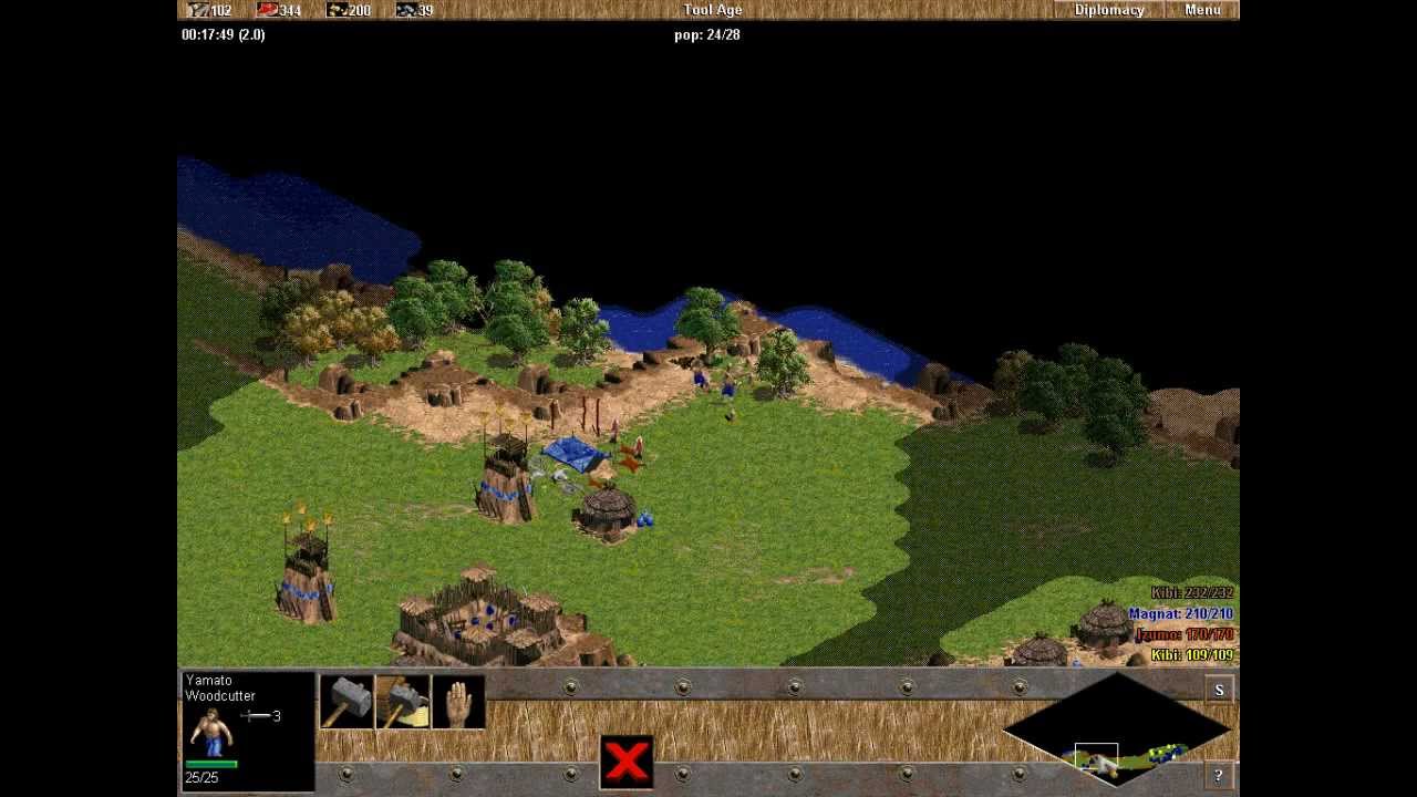 Yamato Empire of the Rising Sun. mission 4. Mountain temple. Age of Empires.