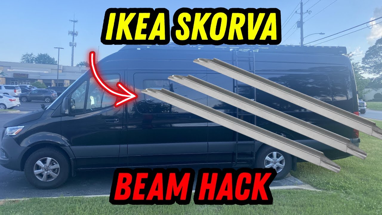 IKEA Skorva Bed Beam Van Bed Hack For L TRACK (No Welding NEEDED!)