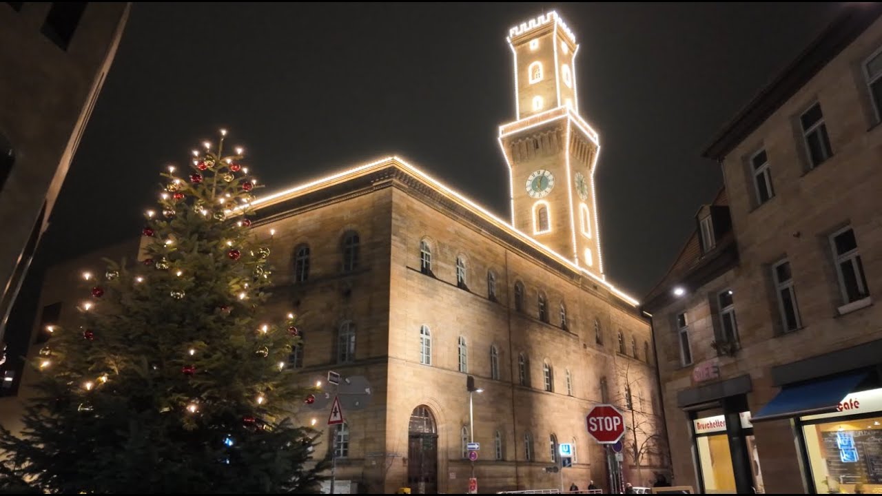 Fürth Innenstadt mit Weihnachtsbeleuchtung 