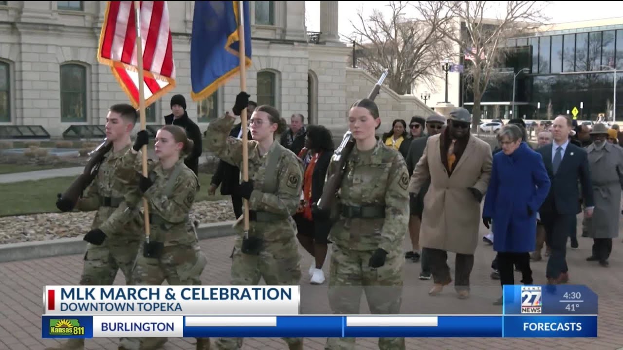 Hundreds participate in march at the Kansas Statehouse in honor of Martin Luther King Jr.