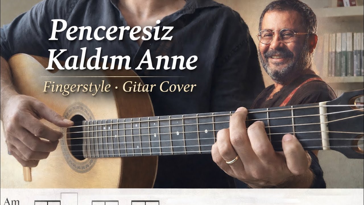 Ahmet Kaya - Penceresiz Kaldım Anne Fingerstyle Gitar cover / Free Tab