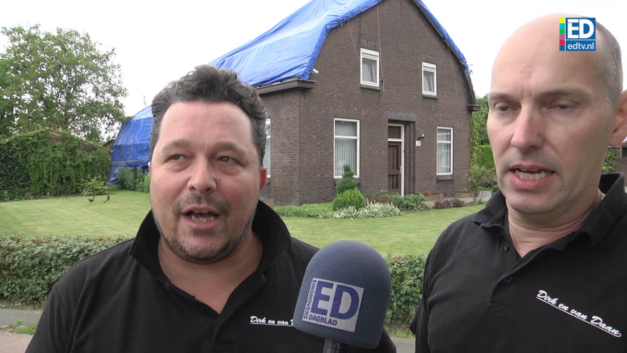 Duo uit Someren maakt hagelschade-versie van 'Het Dorp' van Wim Sonneveld
