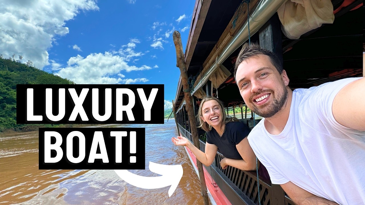 We caught a boat from Thailand to Laos!