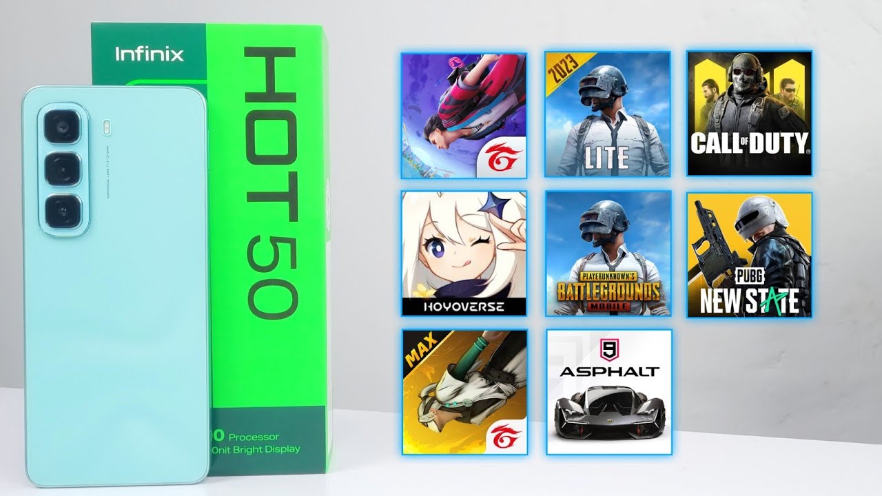 Infinix HOT 50 8+ Games Test - PUBG/FreeFire/Asphalt/Call Of Duty/Genshin Impact/Free Fire