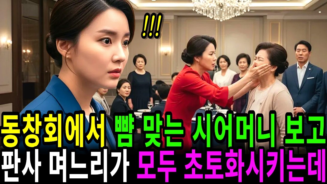 동창회에서 뺨 맞는 시어머니 보고, 판사 며느리가 개박살내는데