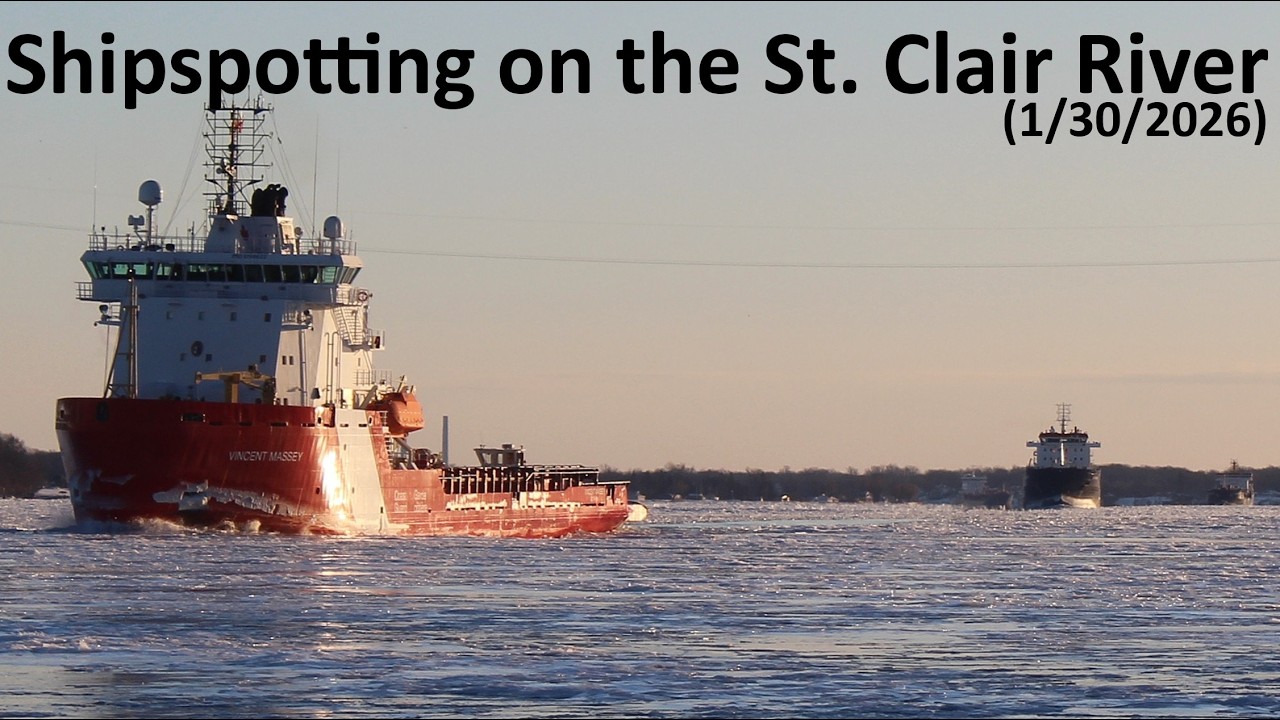 Shipspotting on the St. Clair River In Marysville, MI (1/30/2026)