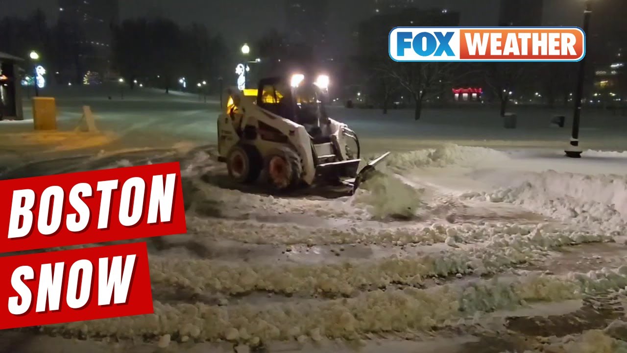 Boston Digs Out From Several Inches Of Snow As Winter Storm Begins To Wind Down