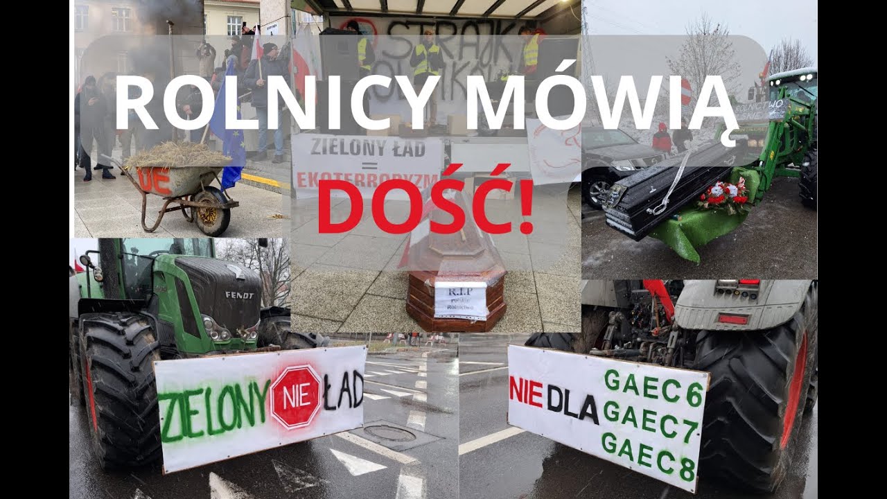 WIELKI PROTEST ROLNIKÓW - POLSKA WIEŚ SIĘ BUDZI! TYSIACE TRAKTORÓW NA DROGACH I ULICACH 9.02.2024 r.