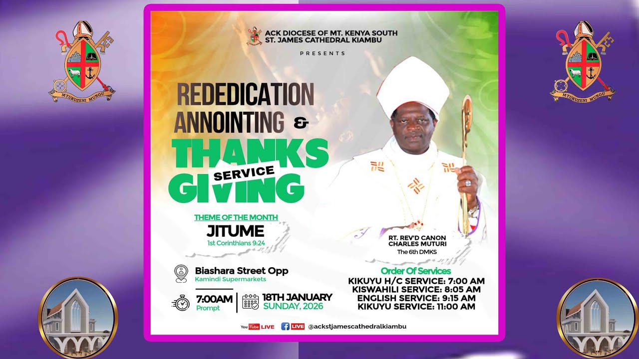 ANNOINTING, REDEDICATION AND THANKSGIVING SERVICE 2026- ENGLISH SERVICE